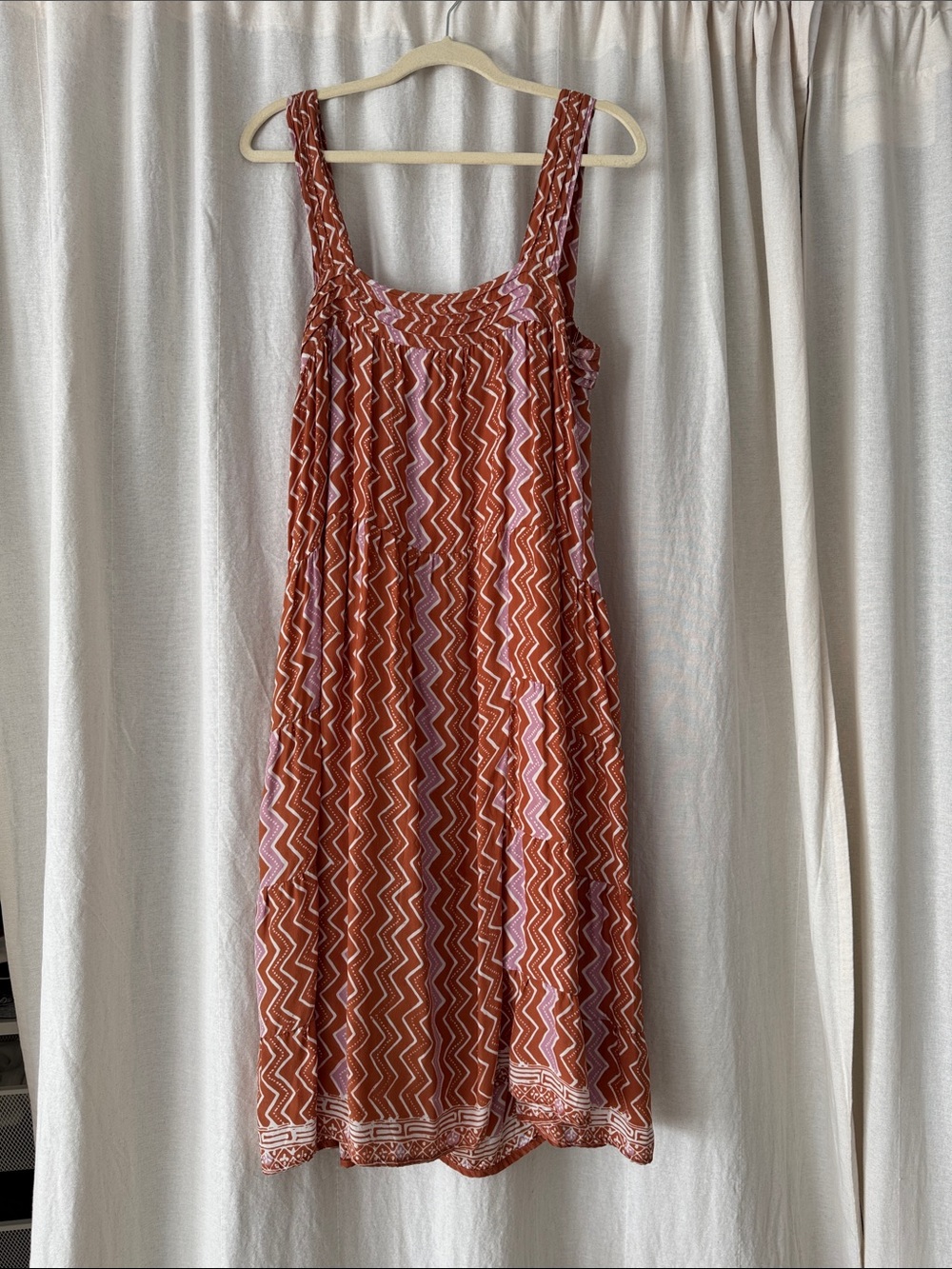 Vintage silk Midi Dress - Picture 3 of 6